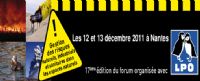Forum des gestionnaires des Espaces Naturels. Du 12 au 13 décembre 2011 à Nantes. Loire-Atlantique. 